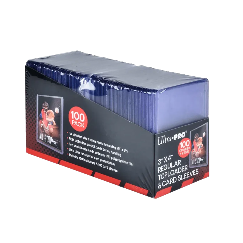 Ultra Pro - 3"x4" Regular Toploader + Soft Sleeves (100ct)