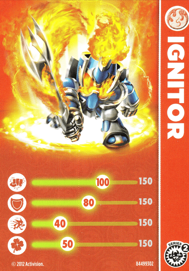 Skylanders Giants Ignitor Karte