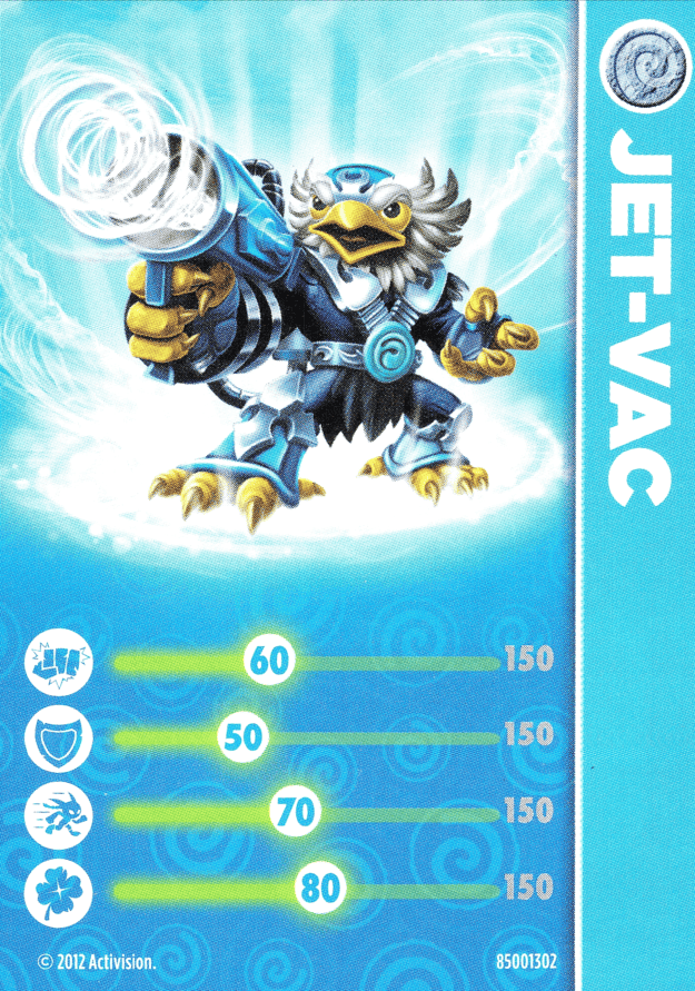 Skylanders Giants Jet-Vac Karte
