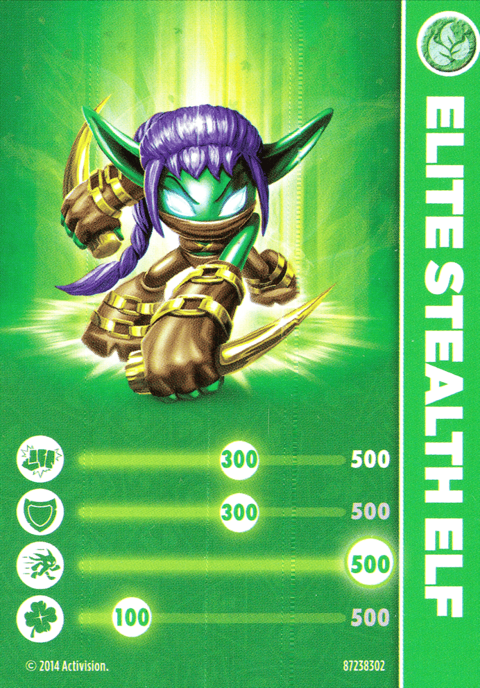 Skylanders Eons Elite Stealth Elf Karte
