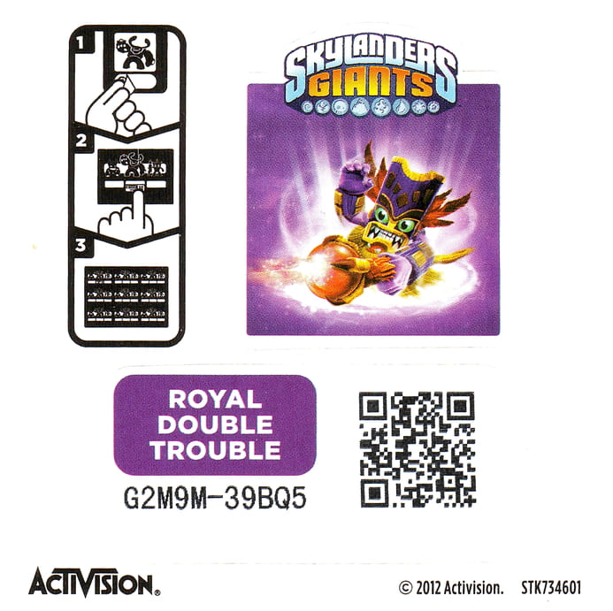 Skylanders Giants Royal Double Trouble Aufkleber