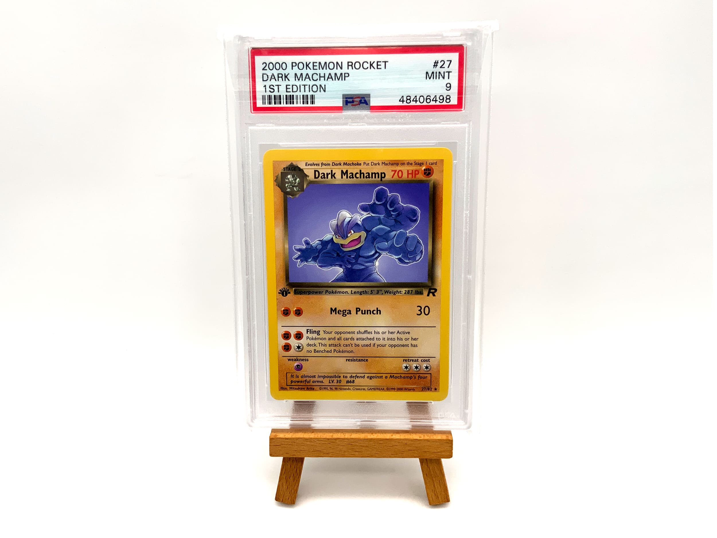 Pokémon Dark Machamp #27 PSA9 Mint 1st Edition Team Rocket (englisch)