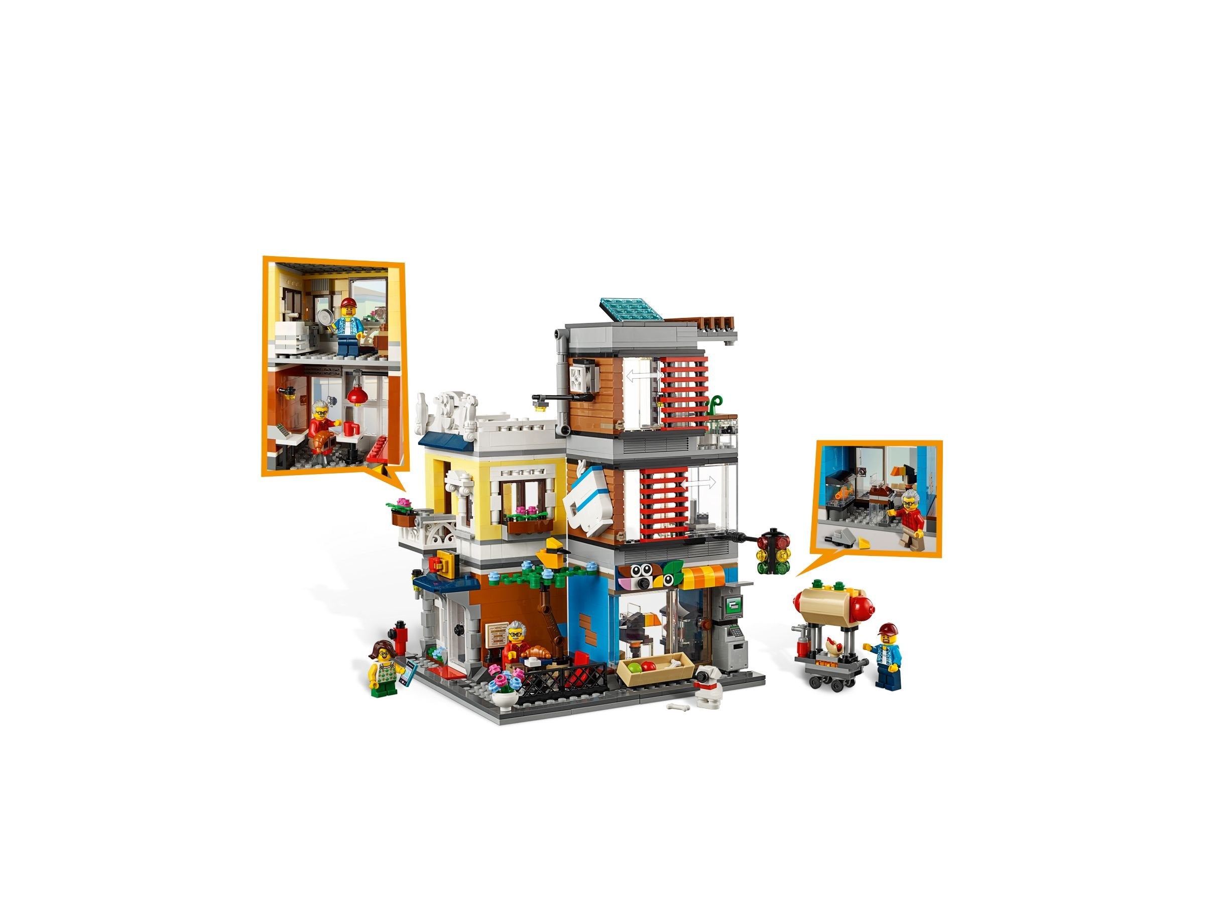 LEGO Creator 31097 Stadthaus mit Zoohandlung & Café