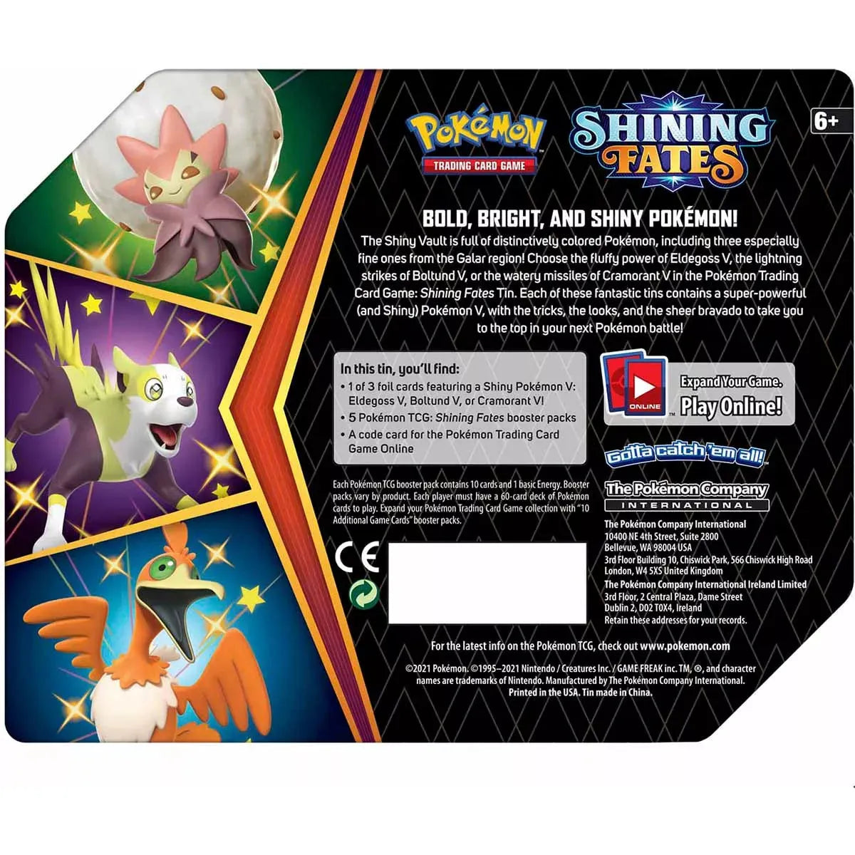 Pokémon Sword & Shield Shining Fates Eldegoss V Tin Box (English)
