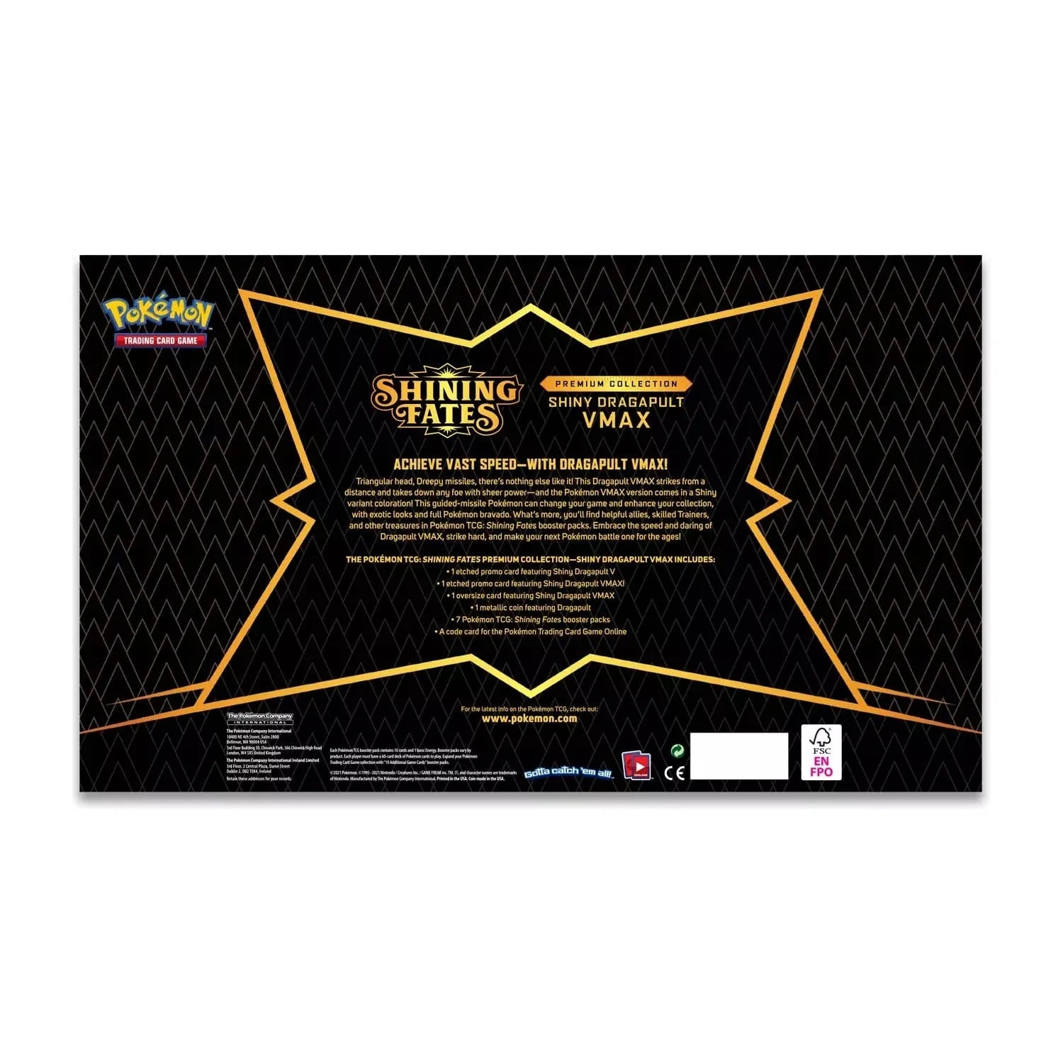 Pokémon Sword & Shield Shining Fates Dragapult VMAX Premium Collection (English)