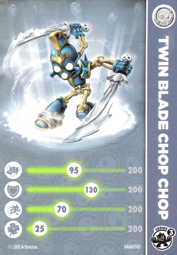Skylanders Swap Force Twin Blade Chop Chop Karte