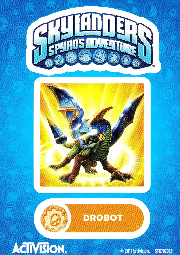 Skylanders Spyros Adventure Drobot Aufkleber