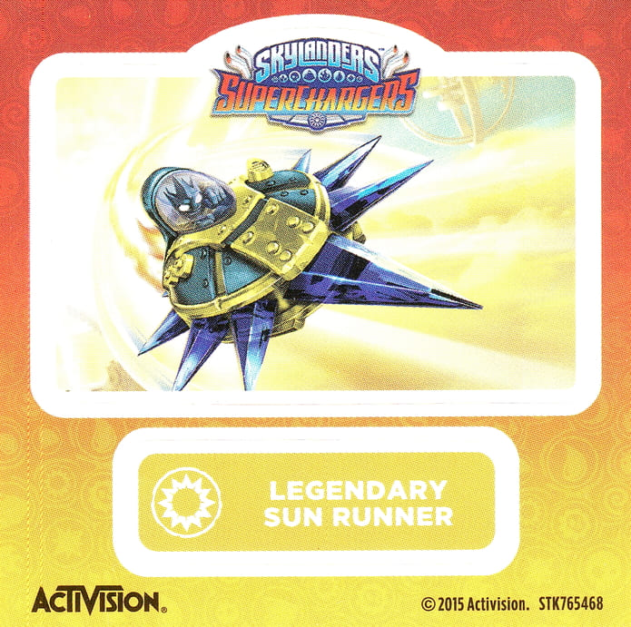 Skylanders Superchargers Legendary Sun Runner Aufkleber