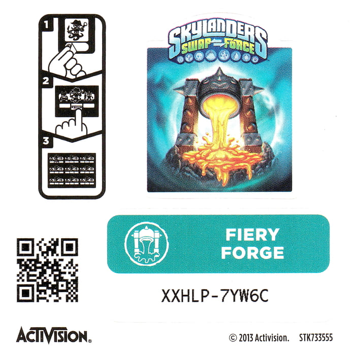 Skylanders Swap Force Fiery Forge Aufkleber