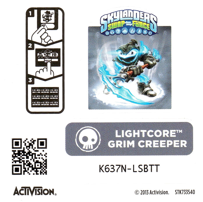Skylanders Swap Force Lightcore Grim Creeper Aufkleber