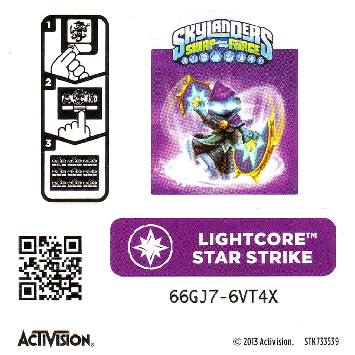 Skylanders Swap Force Lightcore Star Strike Aufkleber
