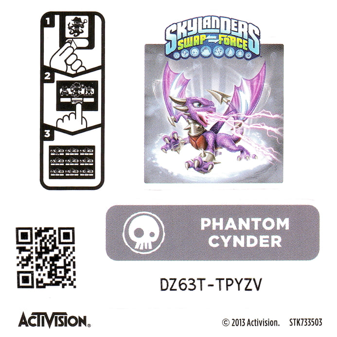 Skylanders Swap Force Phantom Cynder Aufkleber