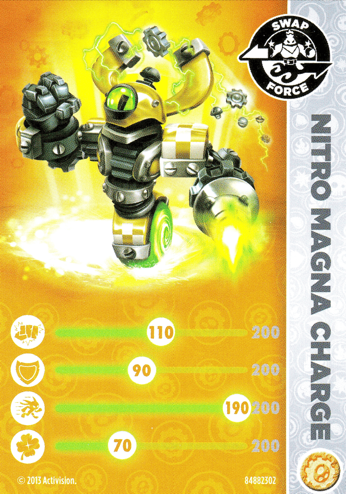 Skylanders Swap Force Nitro Magna Charge Karte