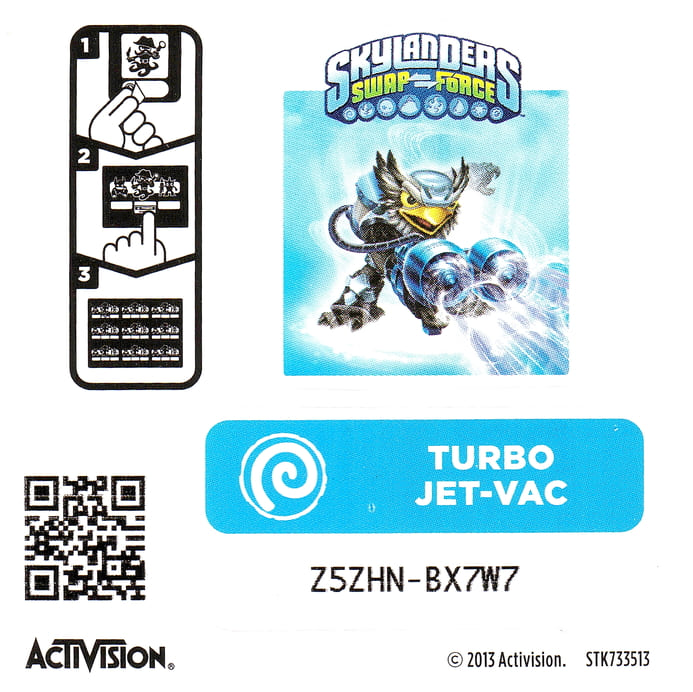 Skylanders Swap Force Turbo Jet-Vac Aufkleber