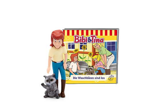 Figurines Tonie Bibi & Tina Les ratons laveurs sont en liberté Figurine audio pour Toniebox
