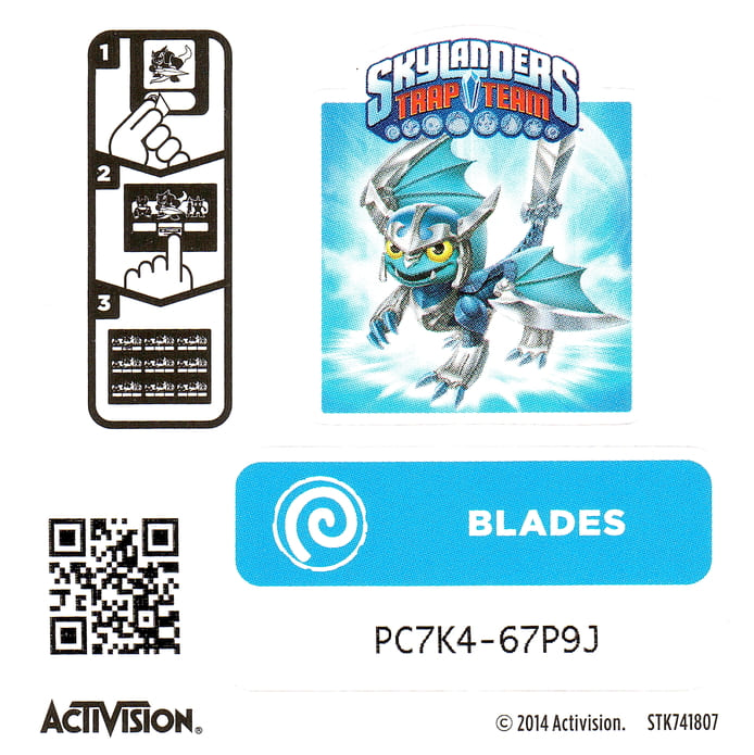 Skylanders Trap Team Blades Aufkleber