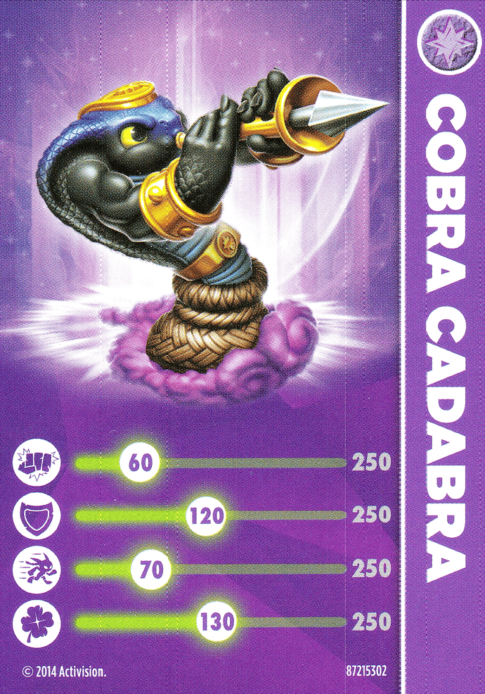 Skylanders Trap Team Cobra Cadabra Karte