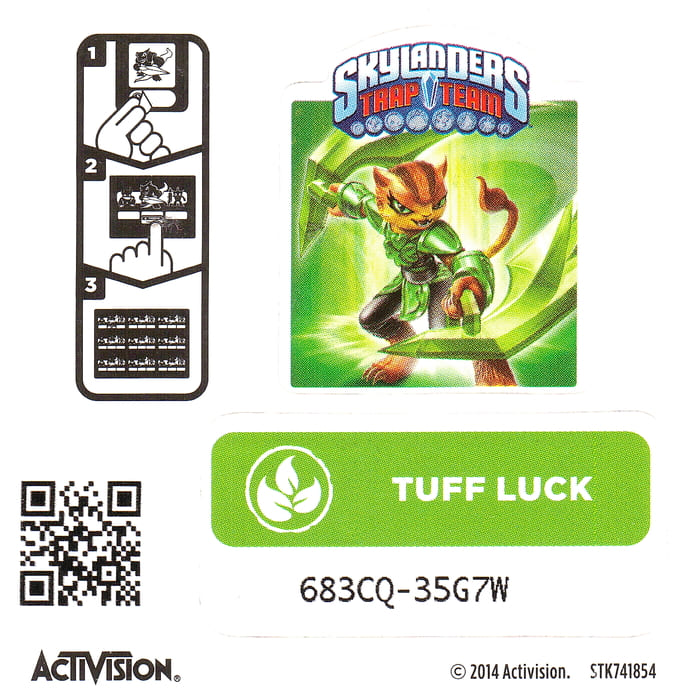 Skylanders Trap Team Tuff Luck Aufkleber