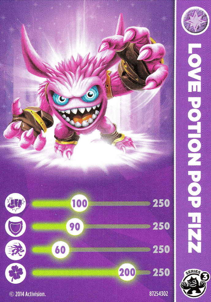 Skylanders Trap Team Love Potion Pop Fizz Karte