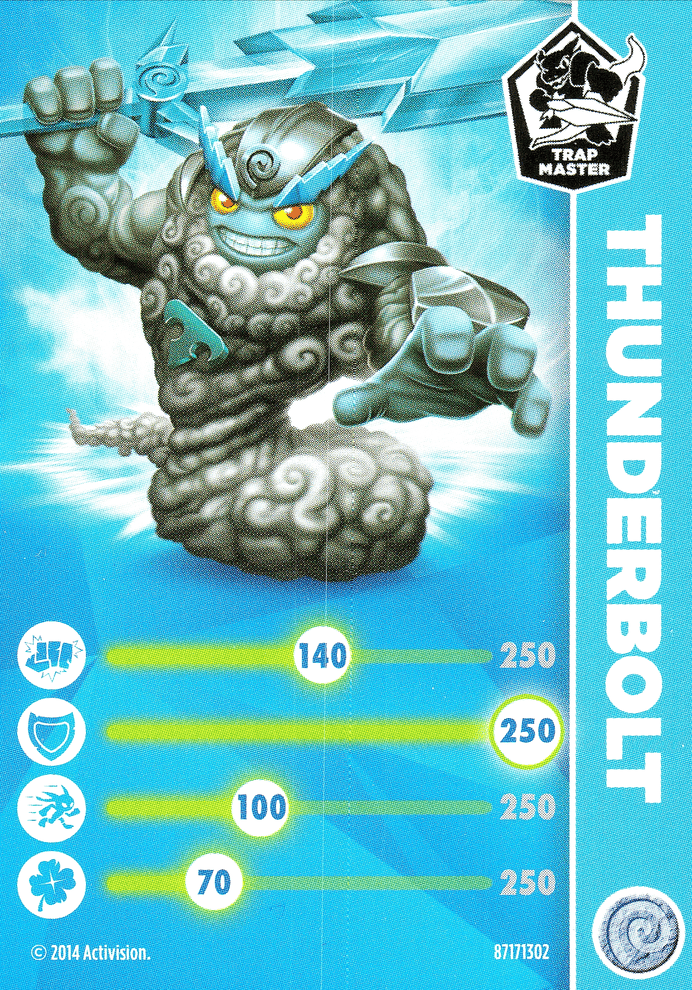 Skylanders Trap Team Thunderbolt Karte