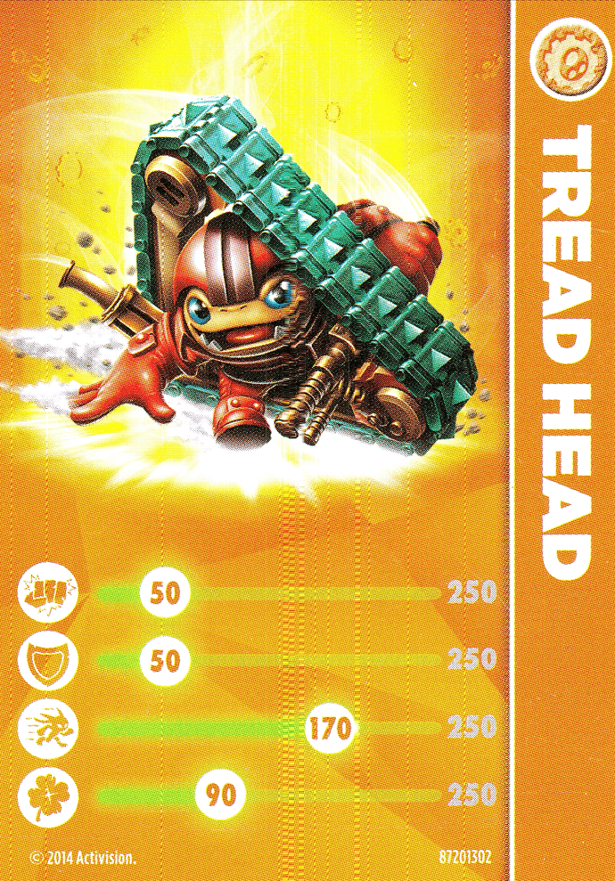 Skylanders Trap Team Tread Head Karte