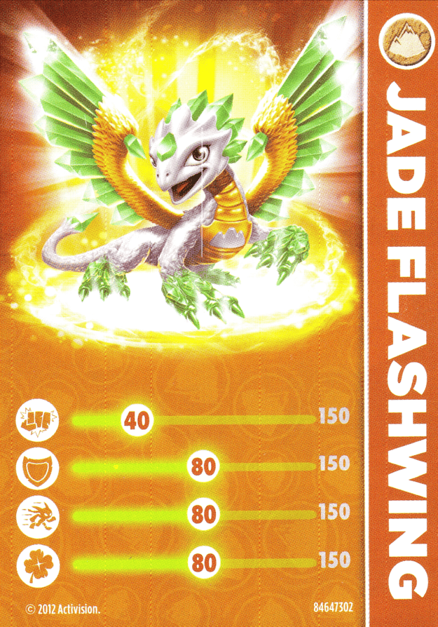Skylanders Giants Jade Flashwing Karte