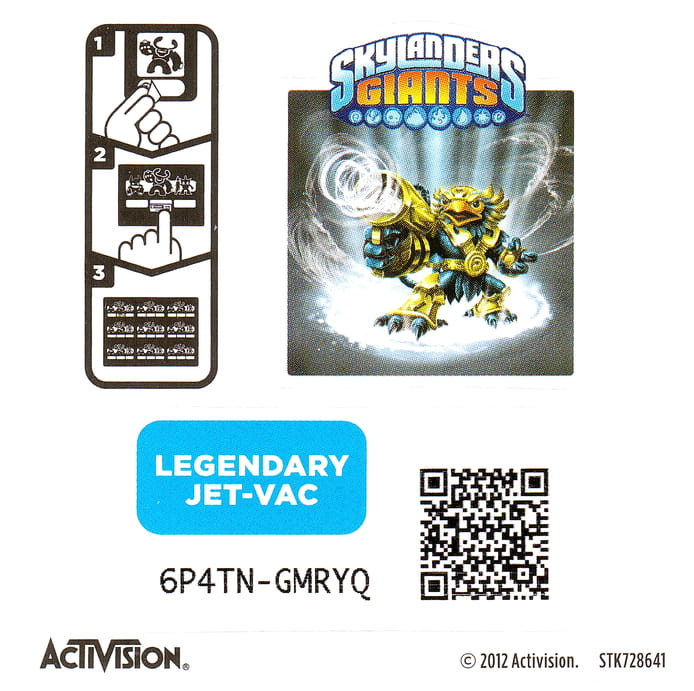 Skylanders Giants Legendary Jet-Vac Aufkleber