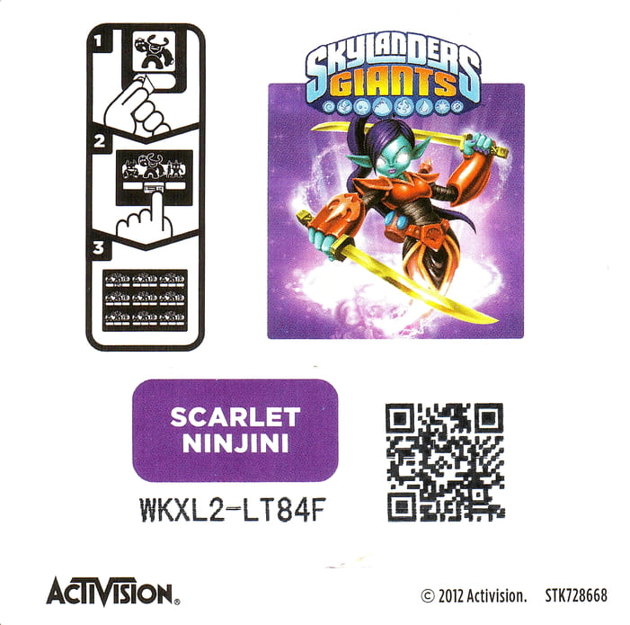 Skylanders Giants Scarlet Ninjini Aufkleber
