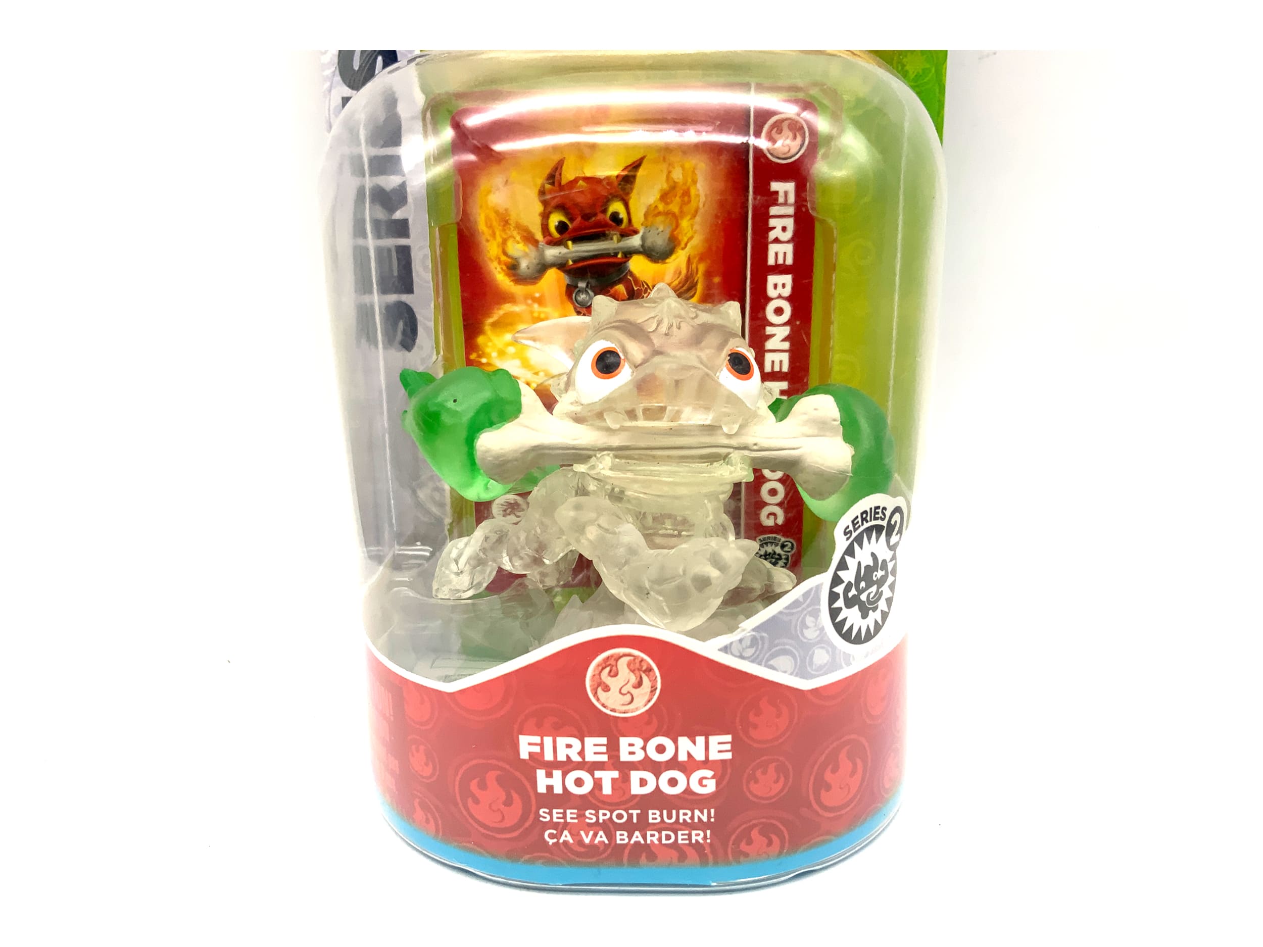 Skylanders Swap Force Frito Lay Crystal Clear Fire Bone Hot Dog Green Flames OVP