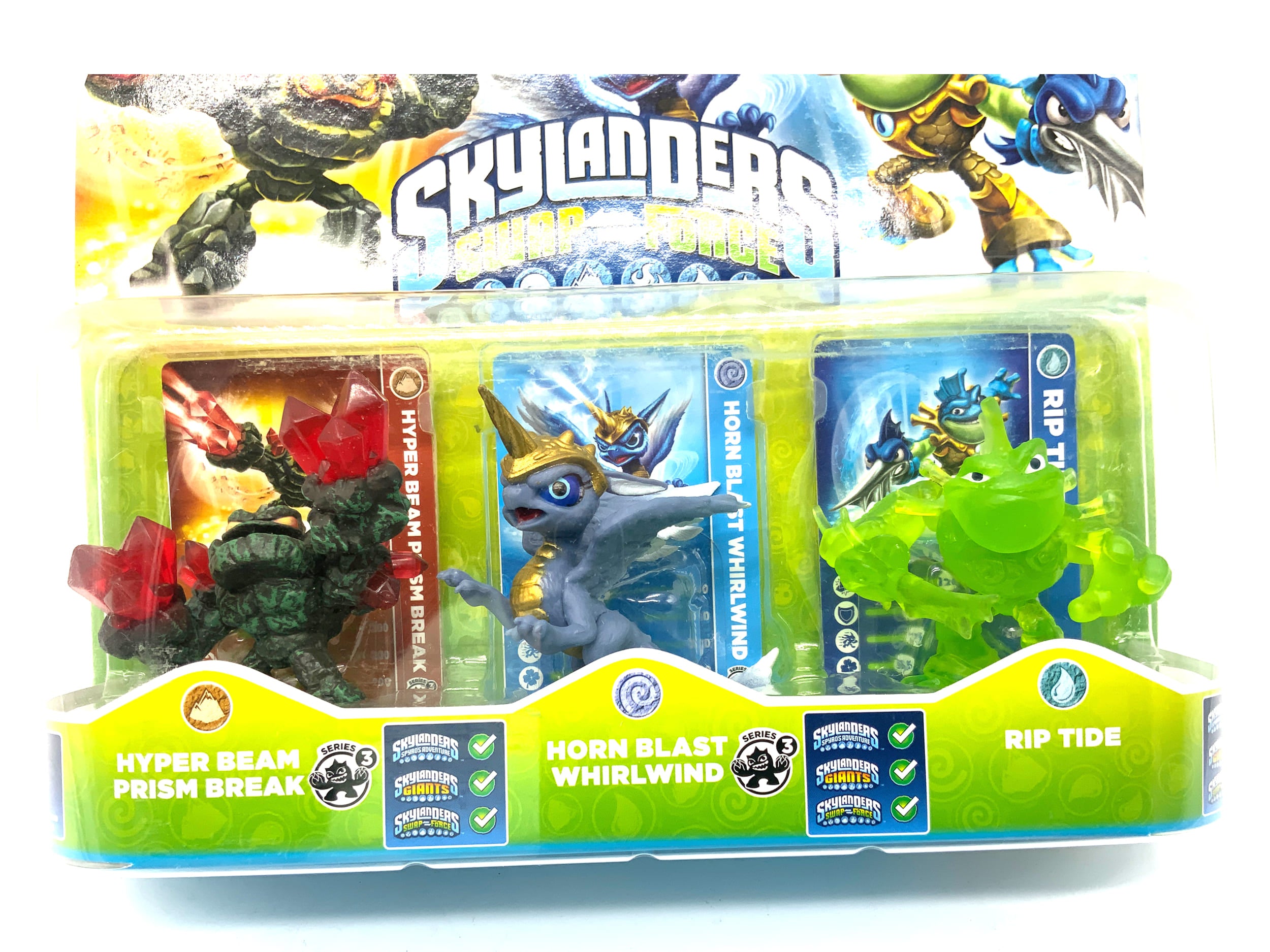 Skylanders Swap Force Triple Pack Crystal Green Riptide Chase Variante in OVP