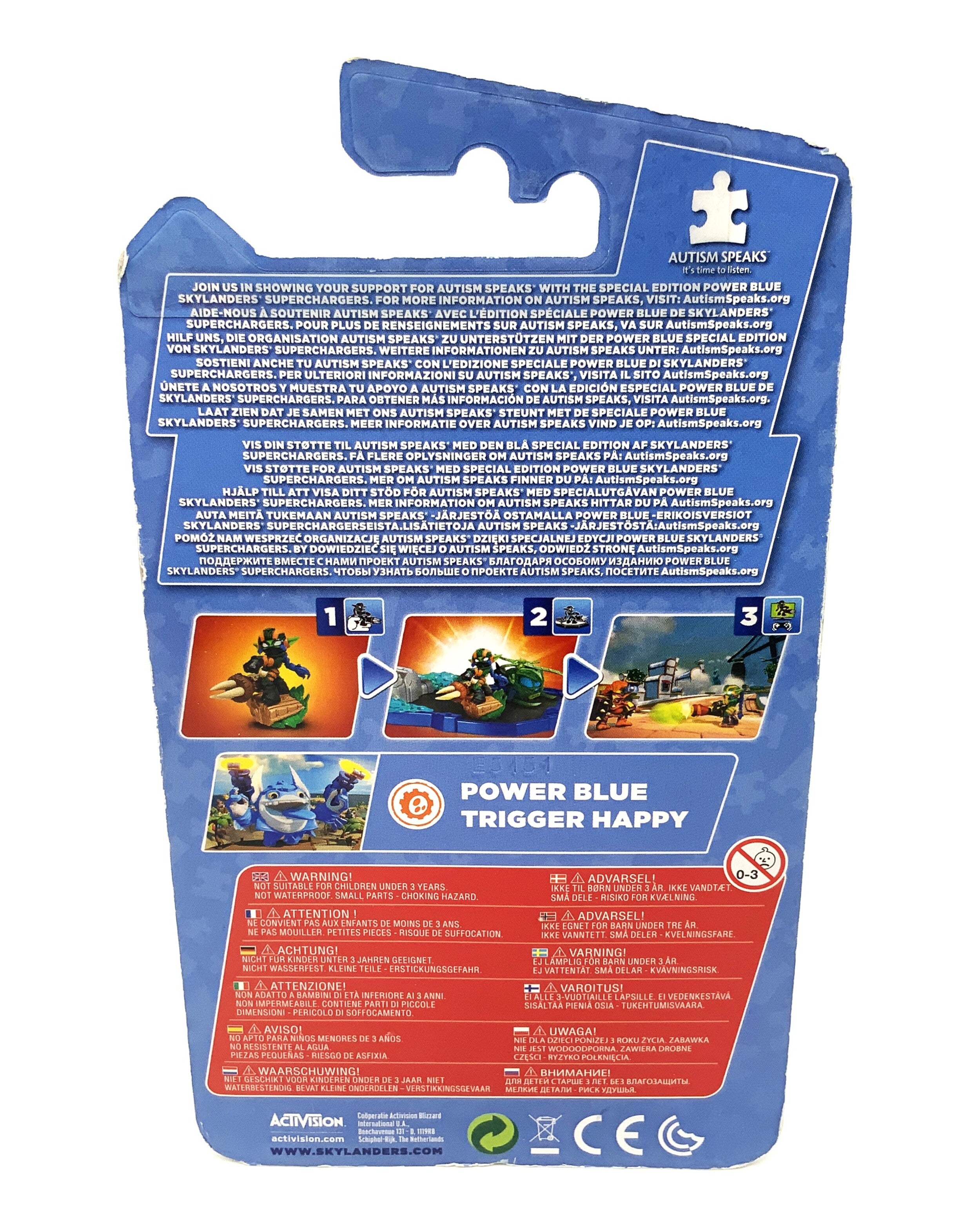 Skylanders Superchargers Power Blue Trigger Happy in original packaging