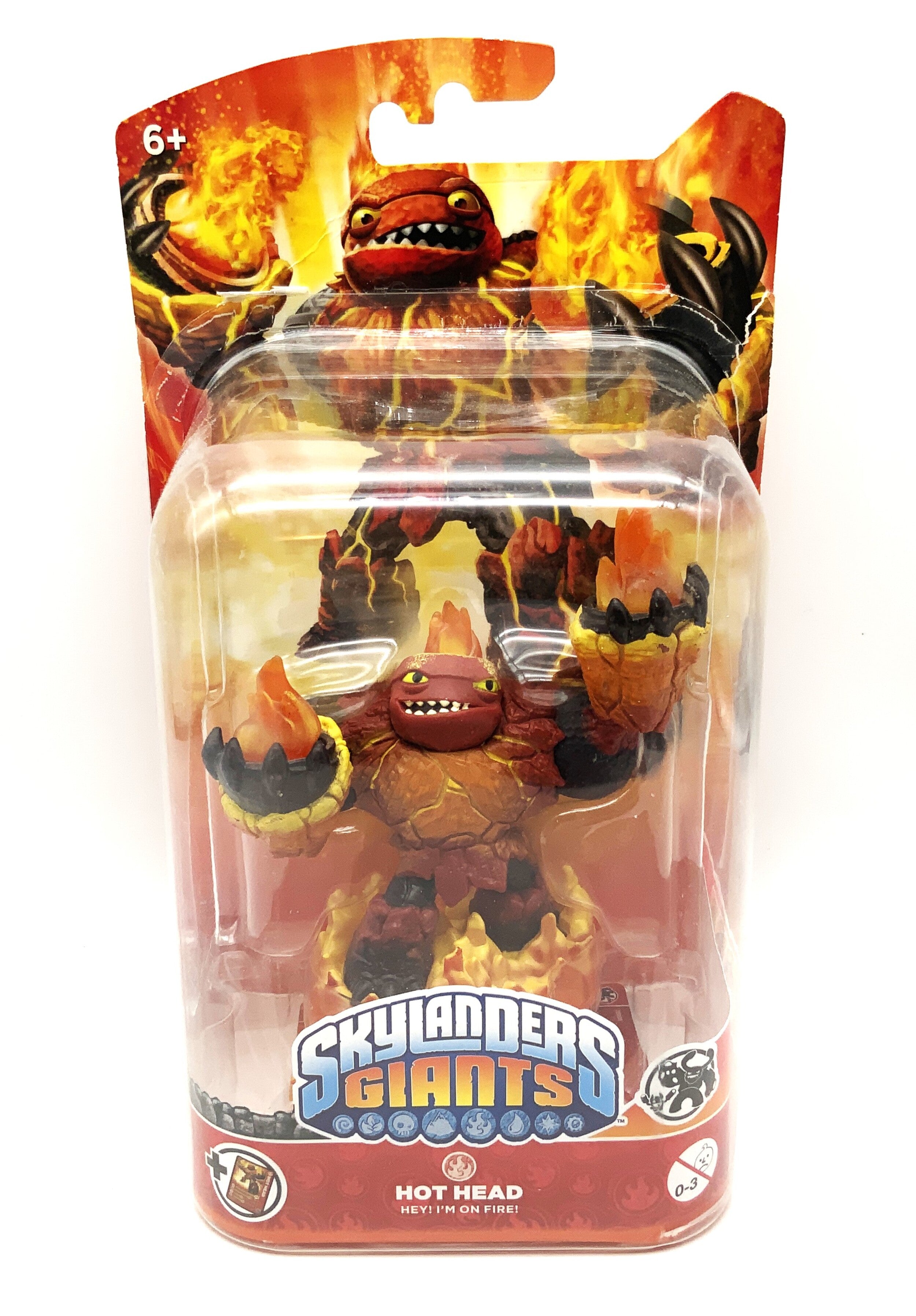 Skylanders Giants Hot Head in original packaging. Glue comes off easily.