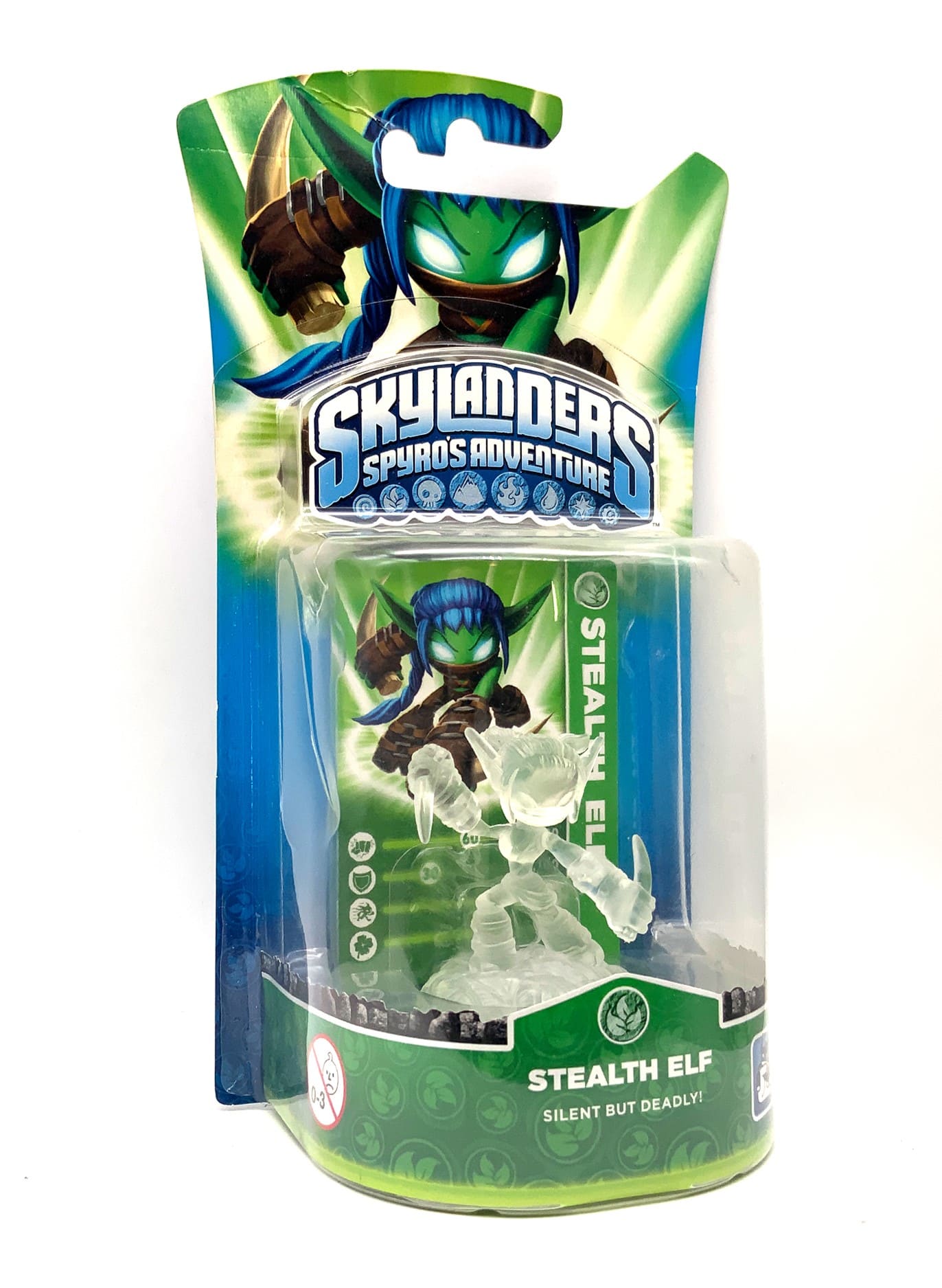 Skylanders Spyros Adventure Crystal Clear Stealth Elf Chase Variante in OVP
