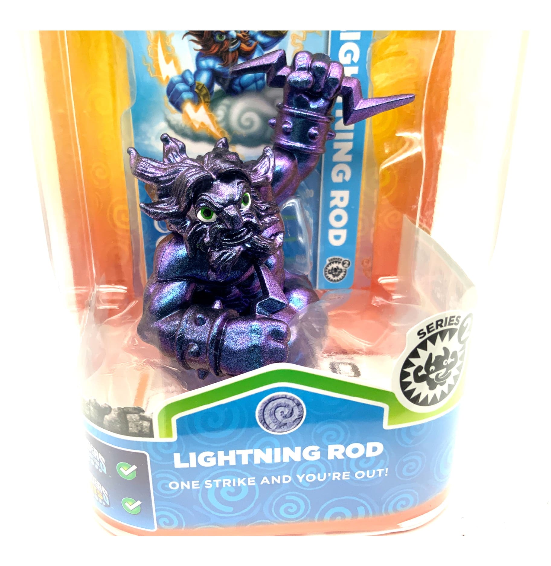 Skylanders Giants Metallic Purple Lightning Rod Chase Variante in OVP