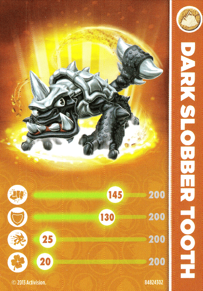 Skylanders Swap Force Dark Slobber Tooth Karte