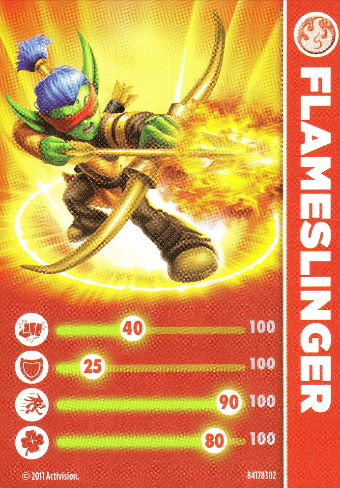 Skylanders Spyros Adventure Flameslinger Karte