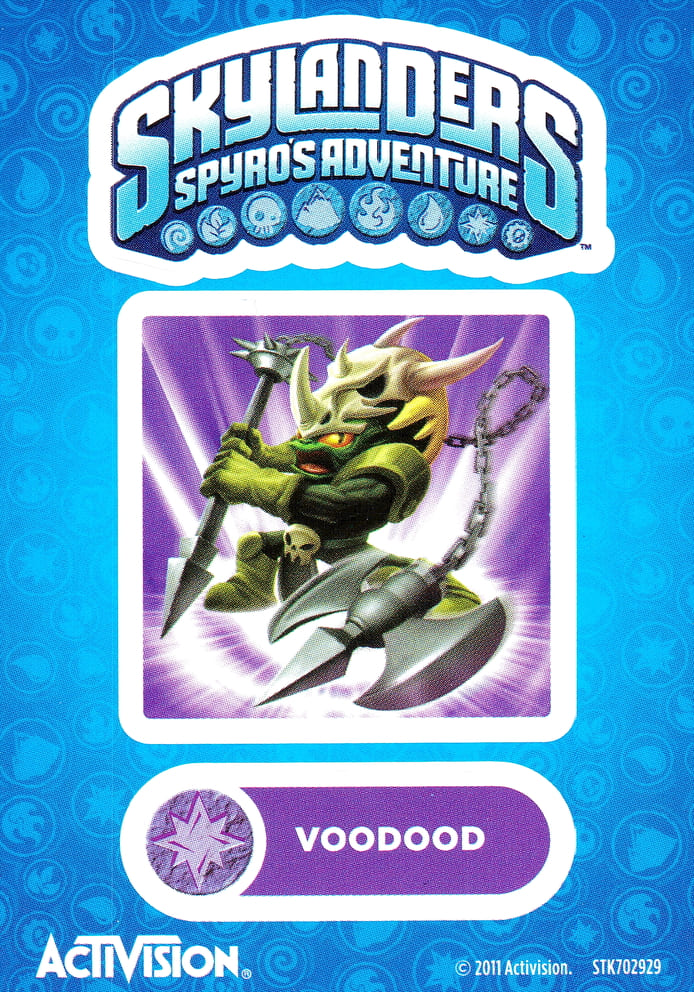 Skylanders Spyros Adventure Voodood Aufkleber