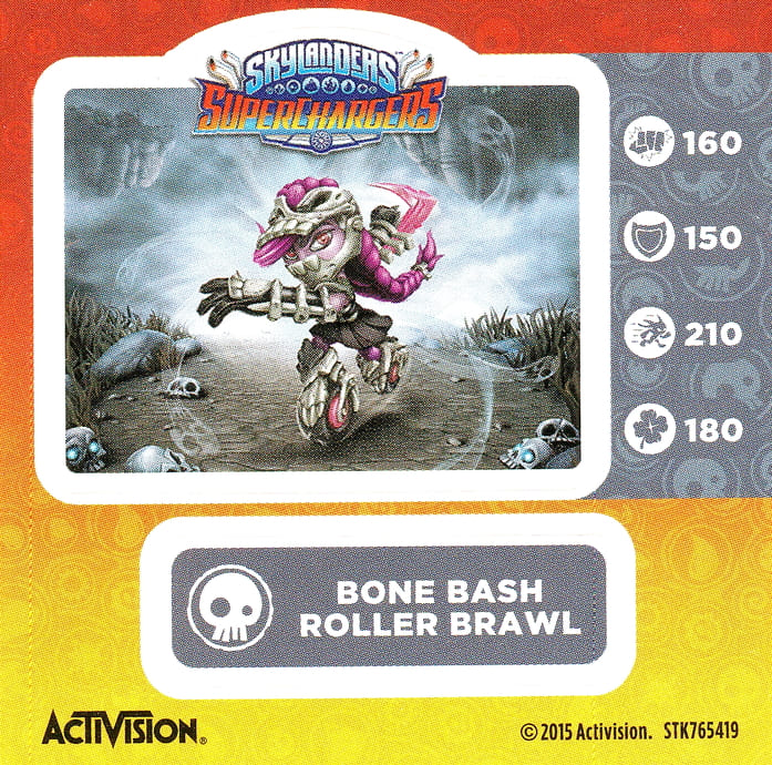 Skylanders Superchargers Bone Bash Roller Brawl Aufkleber