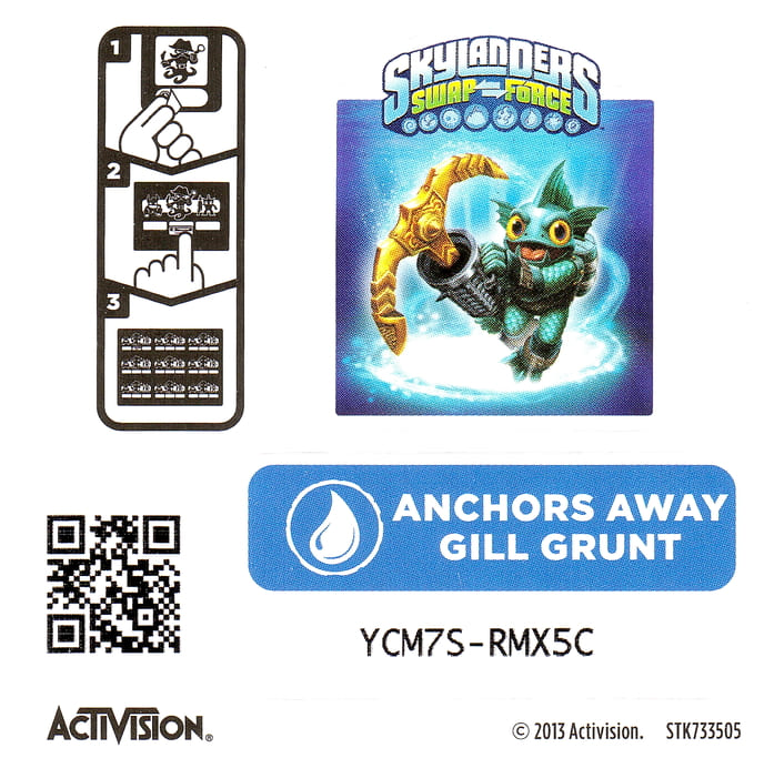 Skylanders Swap Force Anchors Away Gill Grunt Aufkleber