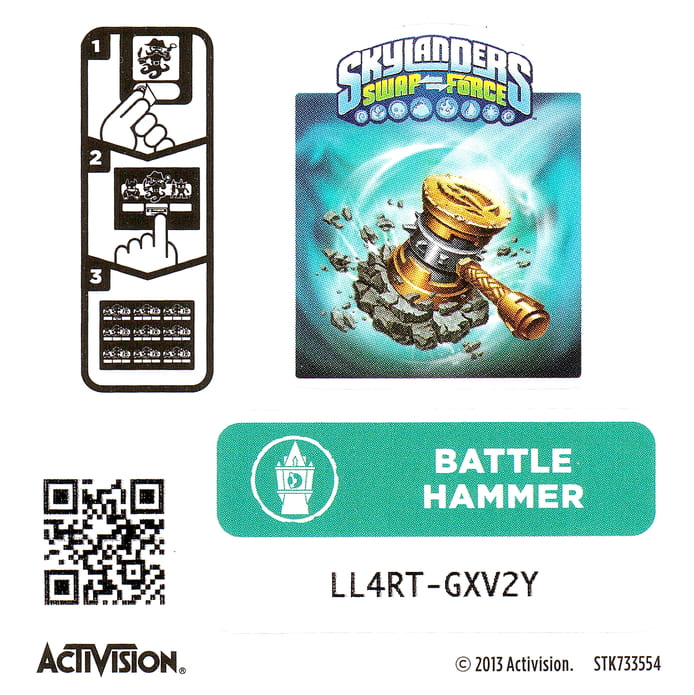 Skylanders Swap Force Battle Hammer Aufkleber