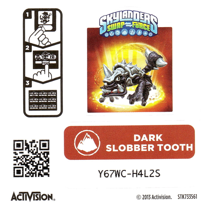 Skylanders Swap Force Dark Slobber Tooth Aufkleber