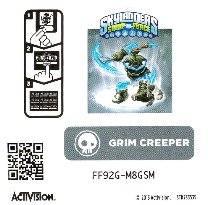 Skylanders Swap Force Grim Creeper Aufkleber