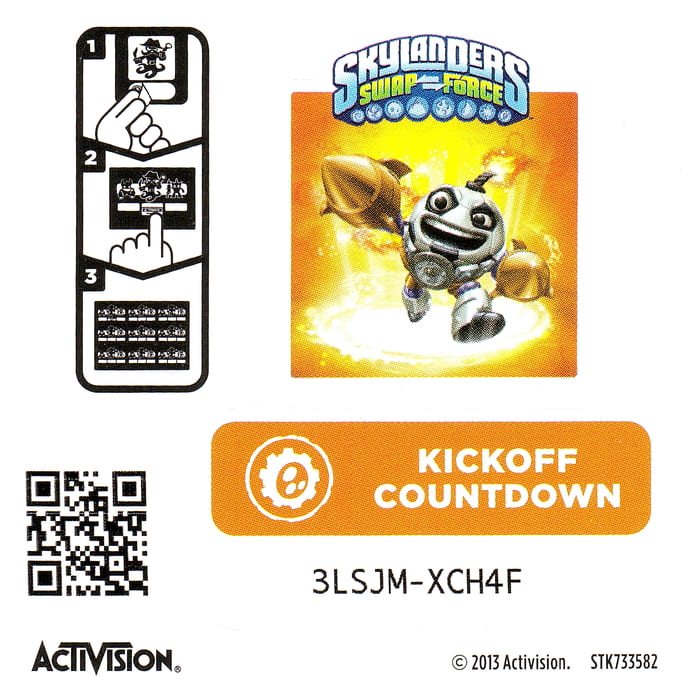 Skylanders Swap Force Kickoff Countdown Aufkleber