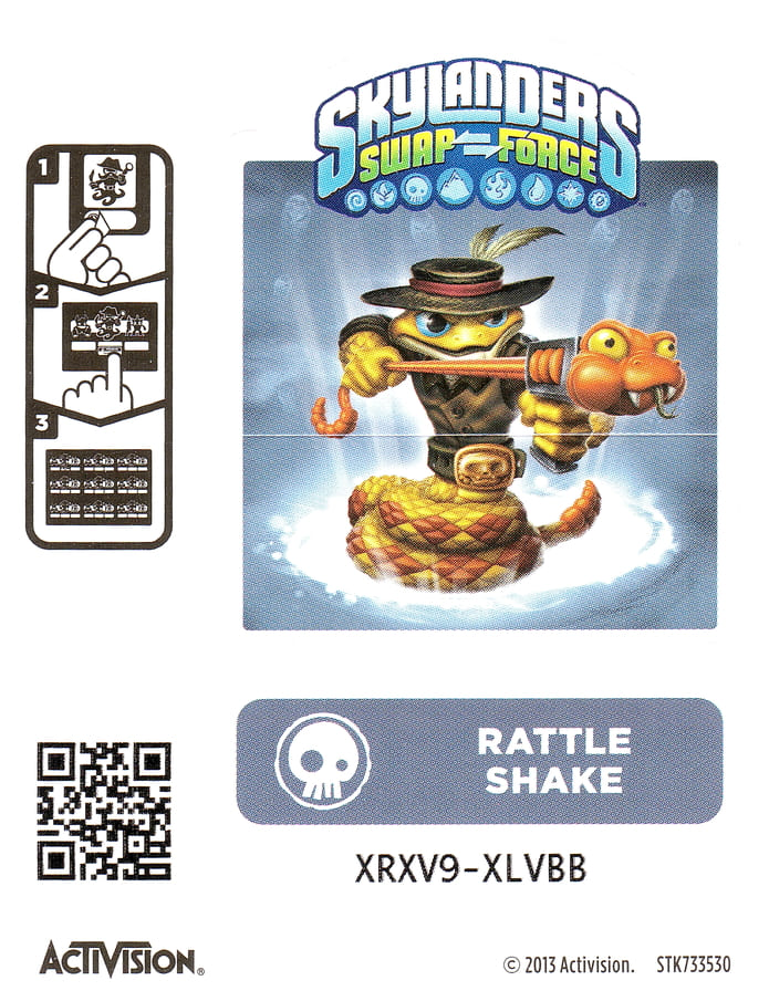 Skylanders Swap Force Rattle Shake Aufkleber
