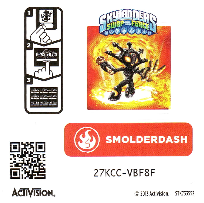 Skylanders Swap Force Smolderdash Aufkleber