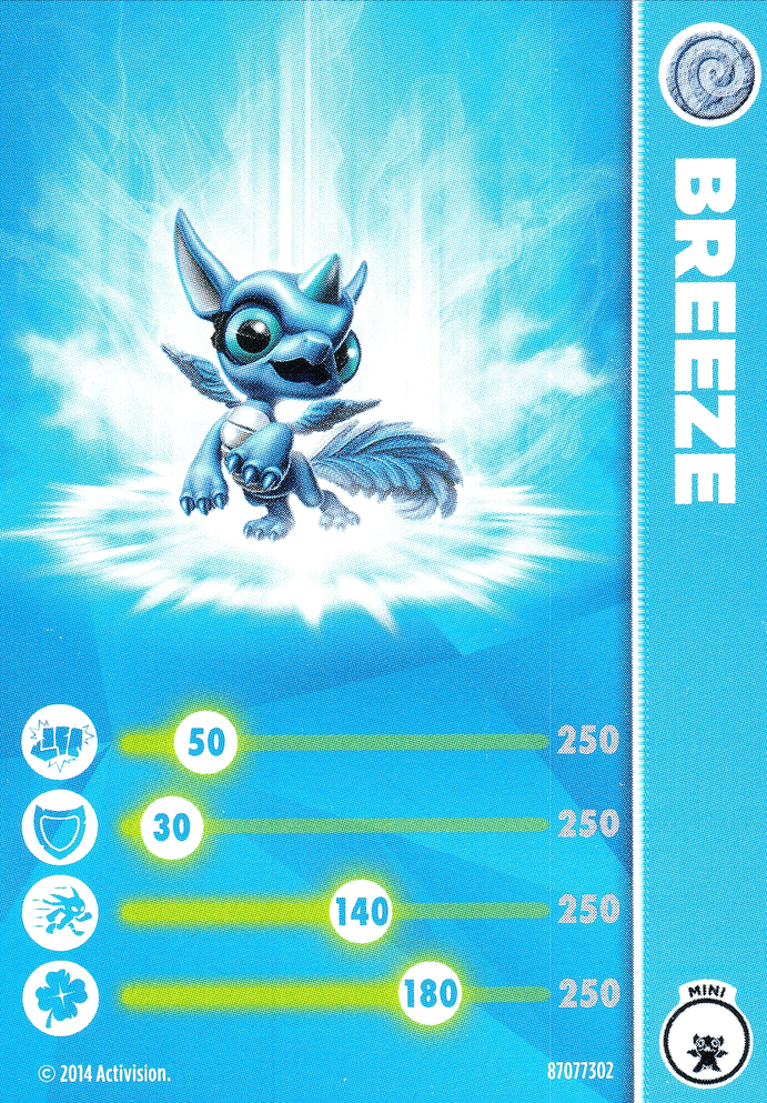 Skylanders Trap Team Breeze Karte
