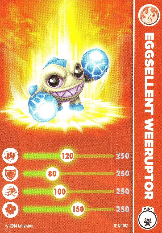 Skylanders Trap Team Eggsellent Weeruptor Karte