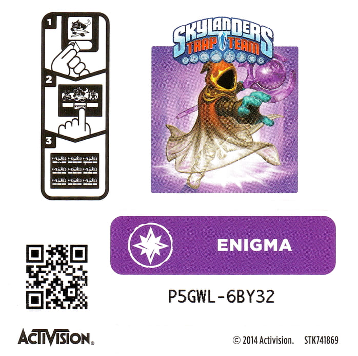 Skylanders Trap Team Enigma Aufkleber