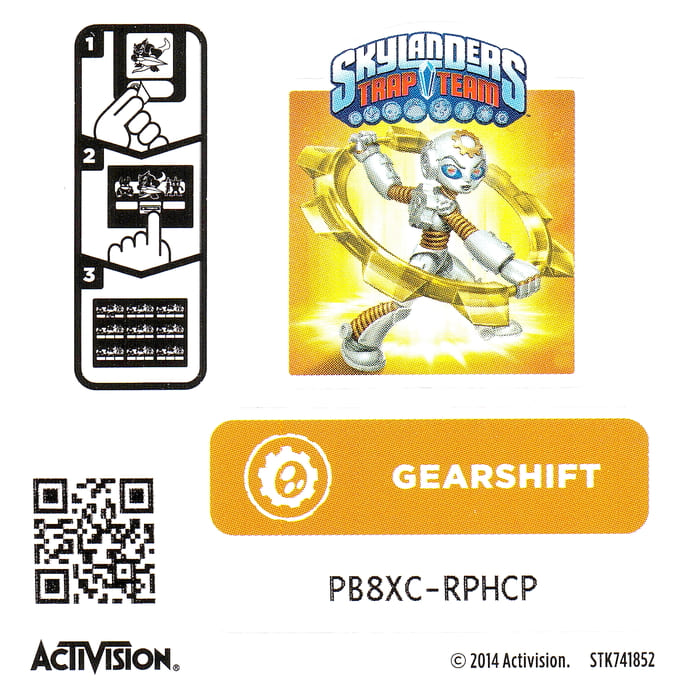 Skylanders Trap Team Gearshift Aufkleber