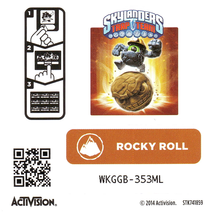 Skylanders Trap Team Rocky Roll Aufkleber